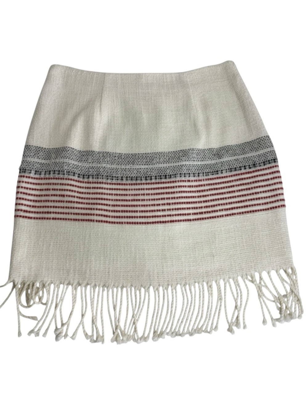 FIFTEEN TWENTY Ivory Fringe Skirt Size 4